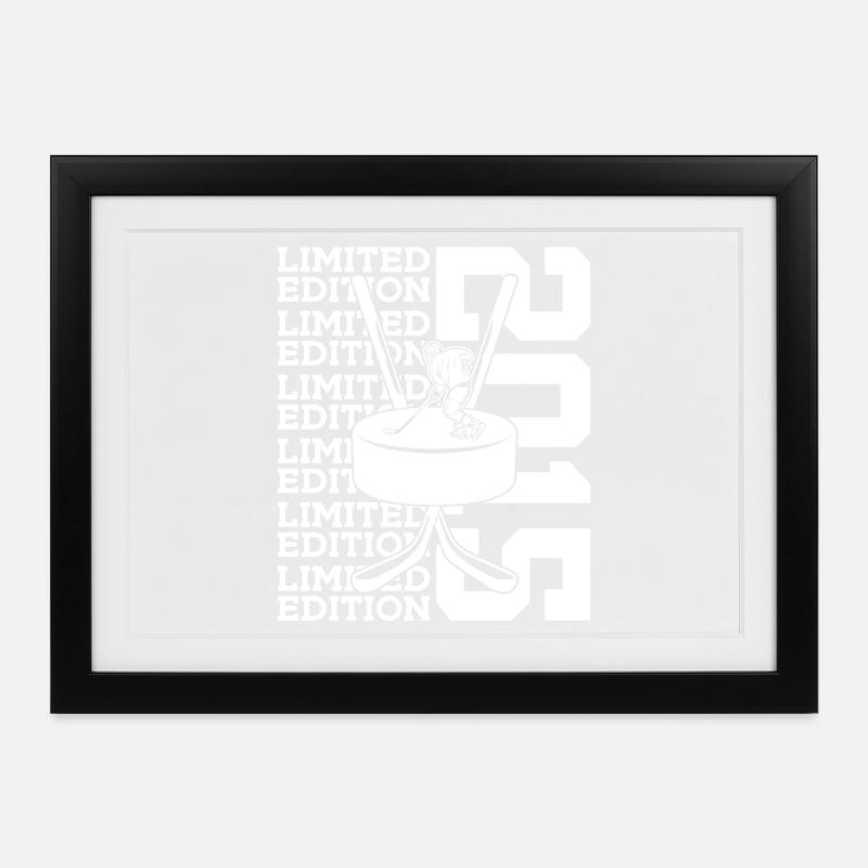 11E ANNIVERSAIRE DU HOCKEY SUR GLACE ÉDITION LIMITÉE 2015 - Affiche encadrée (37 × 27 cm) - noir
