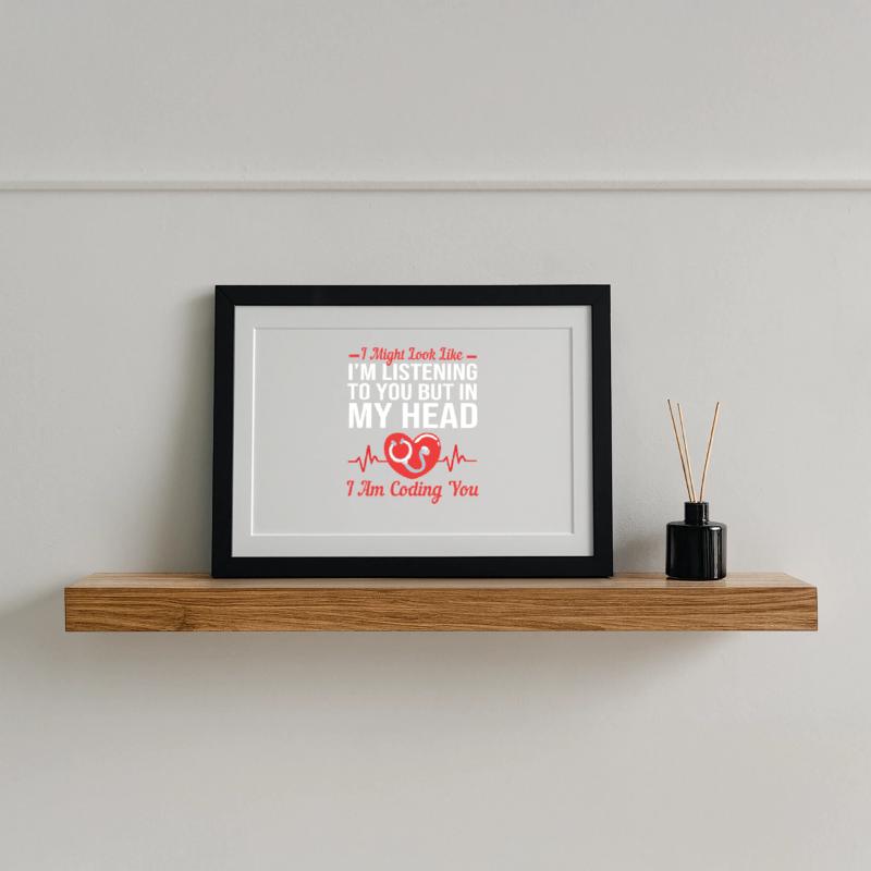 Medizin Programmierer Medizinischer Coder Gerahmtes Poster (37 × 27 cm)