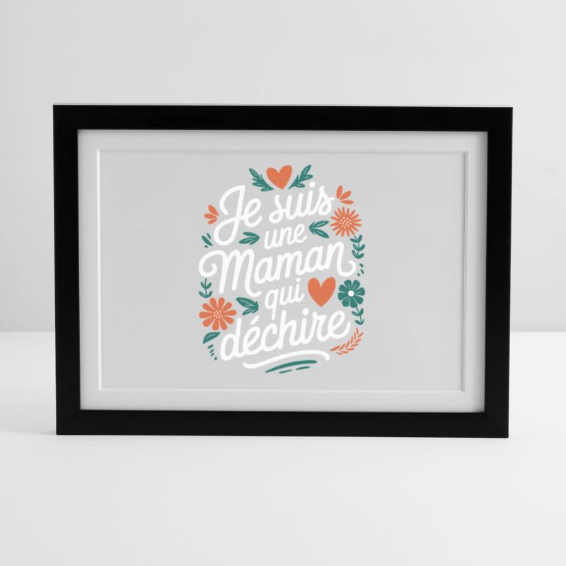 Ich bin eine Killer-Mutter Gerahmtes Poster (37 × 27 cm)