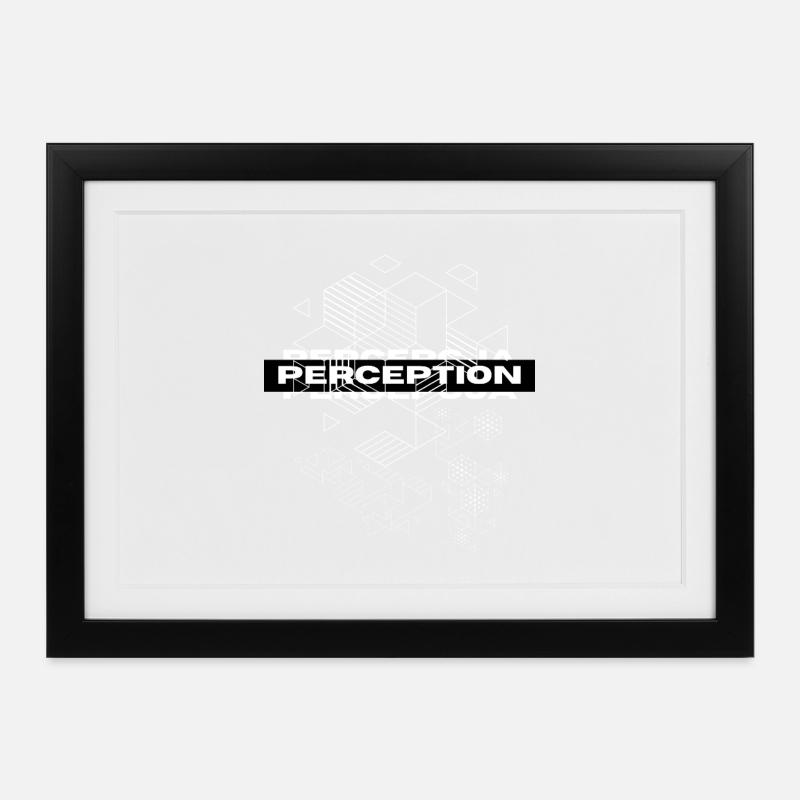 Perception Geometry Mystique - Framed poster (37 × 27 cm) - black