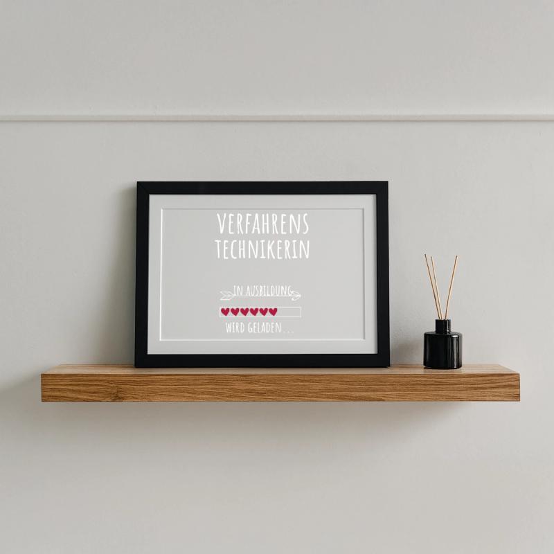 Process Engineer Studies Profession Training Framed poster (37 × 27 cm)