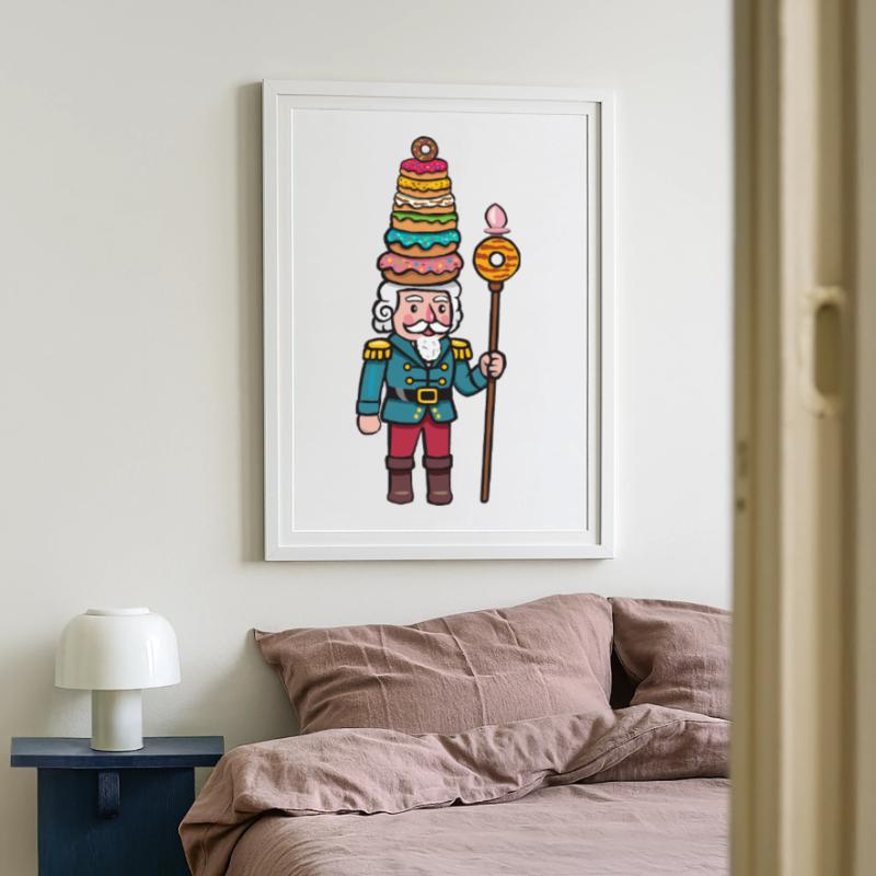 donut cracker nutcracker Framed poster (49 × 69 cm)
