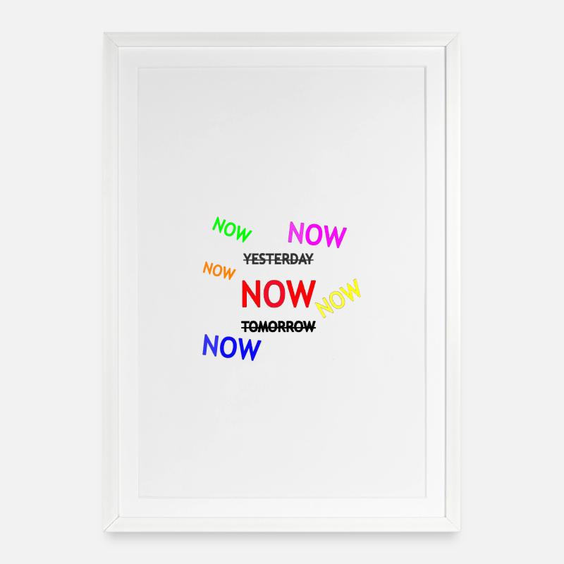 Dynamic Reminder Text Illustration - Framed poster (49 × 69 cm) - white