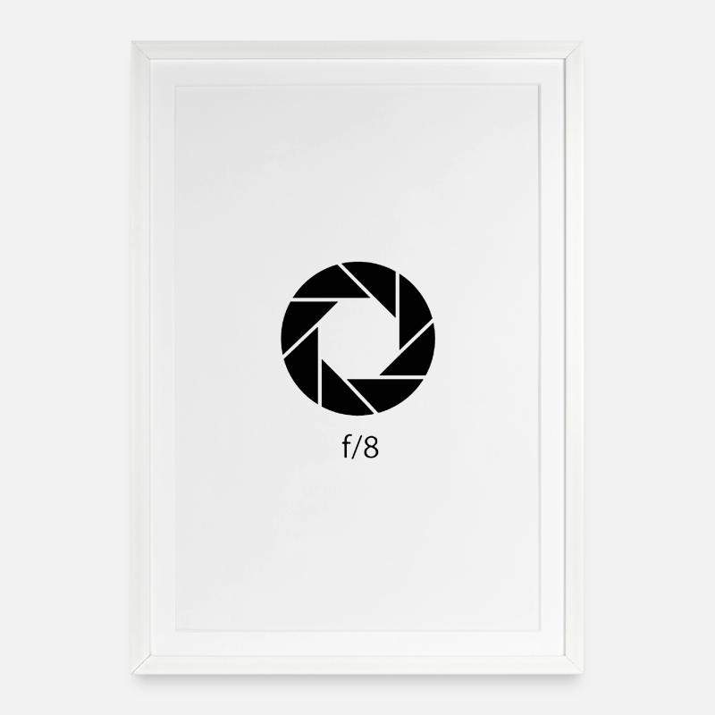 Ouverture-F8 - Affiche encadrée (49 × 69 cm) - blanc