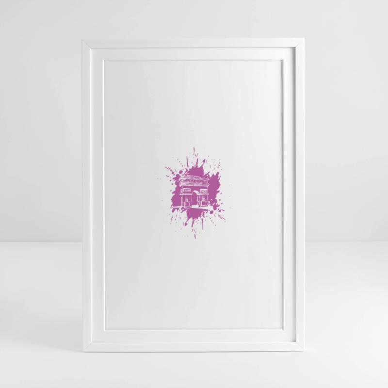 | de l’Arc de triomphe Arc de Triomphe Paris | Éclabousser Affiche encadrée (49 × 69 cm)