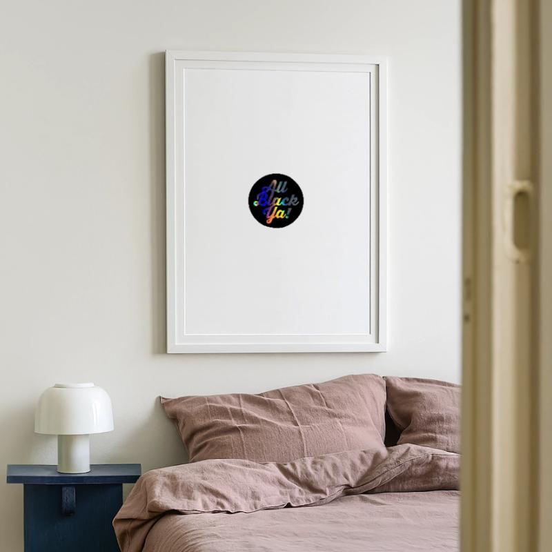 All Black Ya Gradient Script Framed poster (49 × 69 cm)