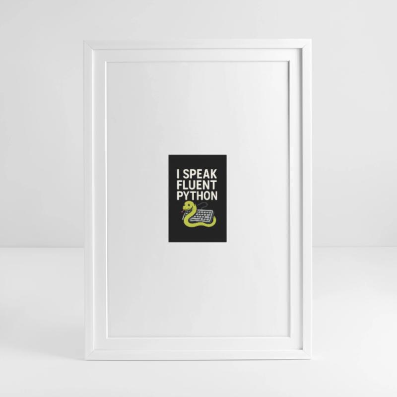 Python Coding Snake Framed poster (49 × 69 cm)