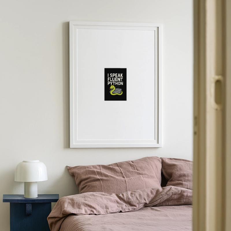 Python Coding Snake Framed poster (49 × 69 cm)