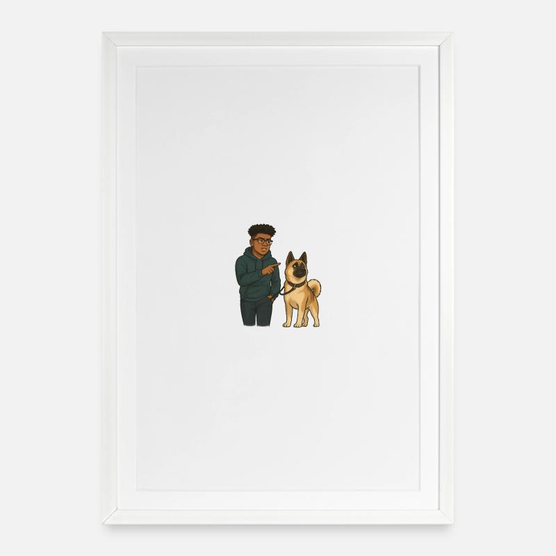 Matt & Holly - Affiche encadrée (49 × 69 cm) - blanc