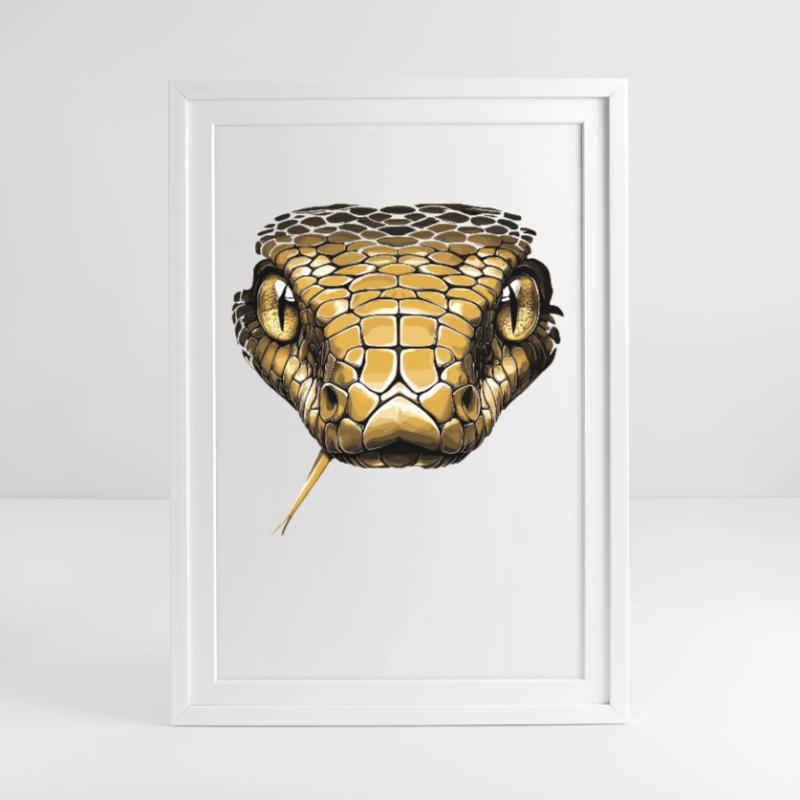 Snake Python Cobra Mamba Rattlesnake Snake Framed poster (49 × 69 cm)