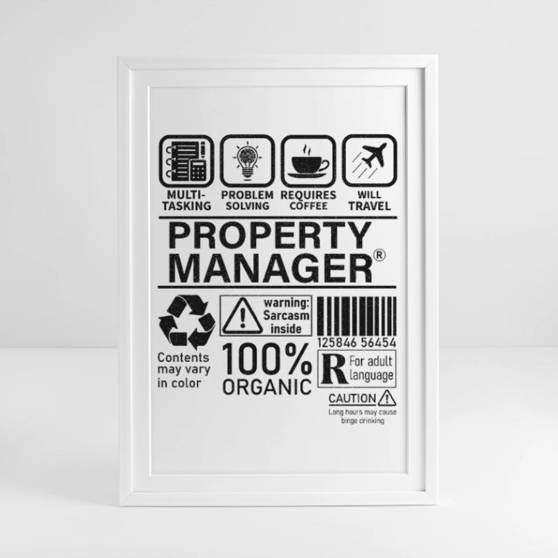 property manager multi tasking problem solving Gerahmtes Poster (49 × 69 cm)