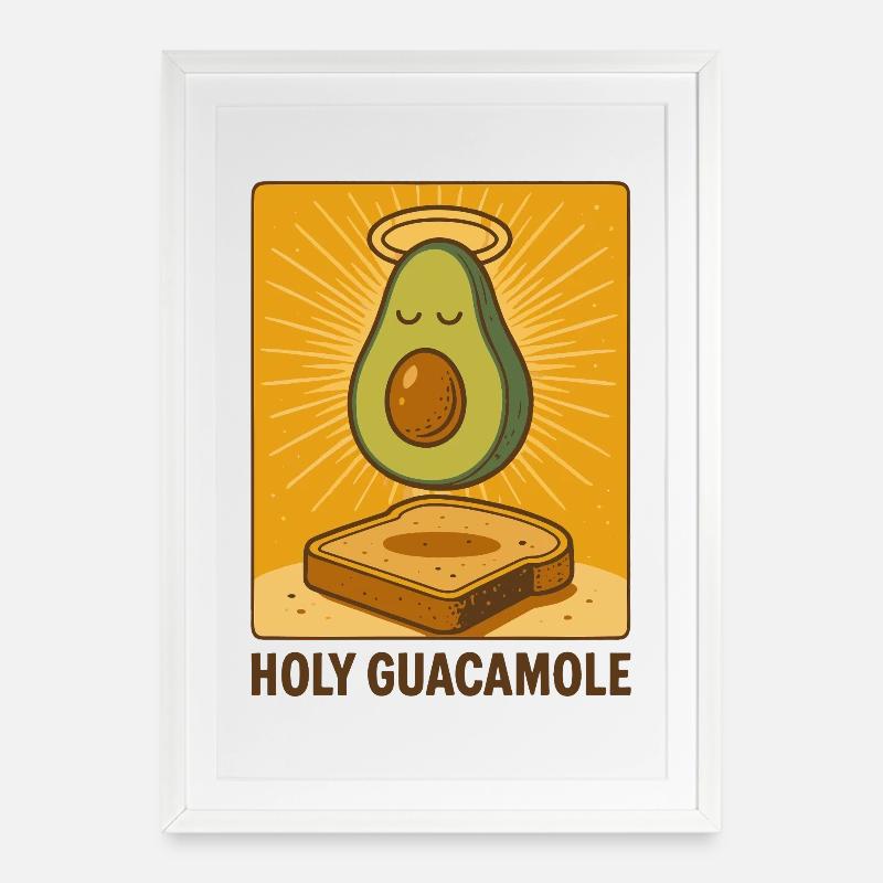 L’art sacré du guacamole - Affiche encadrée (49 × 69 cm) - blanc