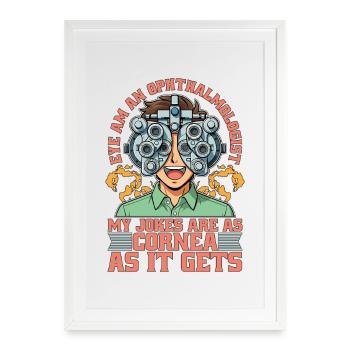 Optométriste Appelez-moi The Eye Master Opticien - Affiche encadrée (49 × 69 cm) - blanc - Devant
