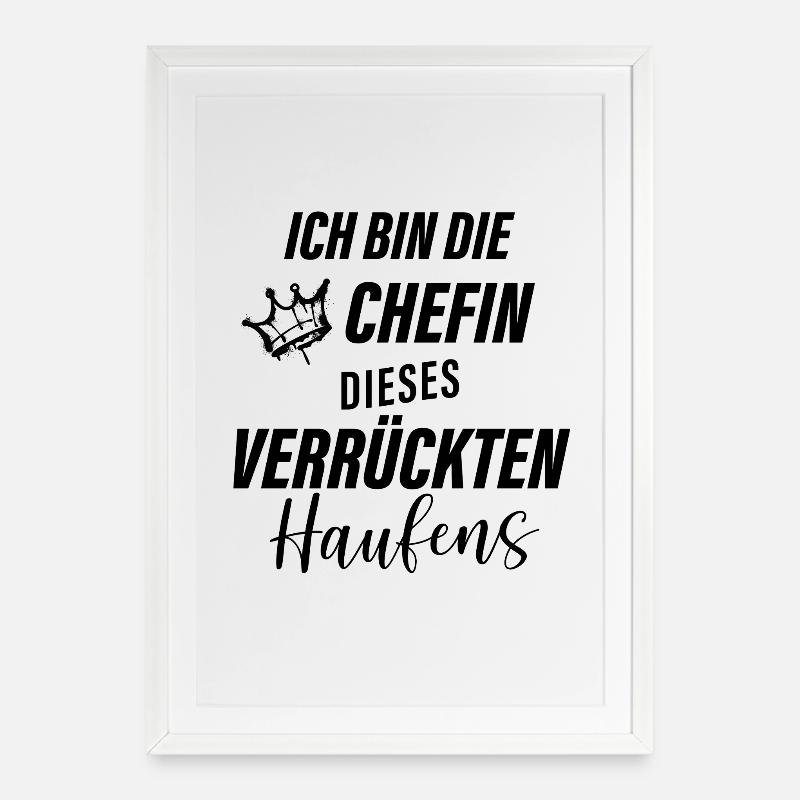 Patron de ces bandes de fous - Affiche encadrée (49 × 69 cm) - blanc
