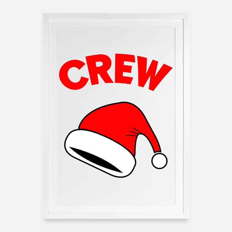 Équipage du Père Noël - Affiche encadrée (49 × 69 cm) - blanc