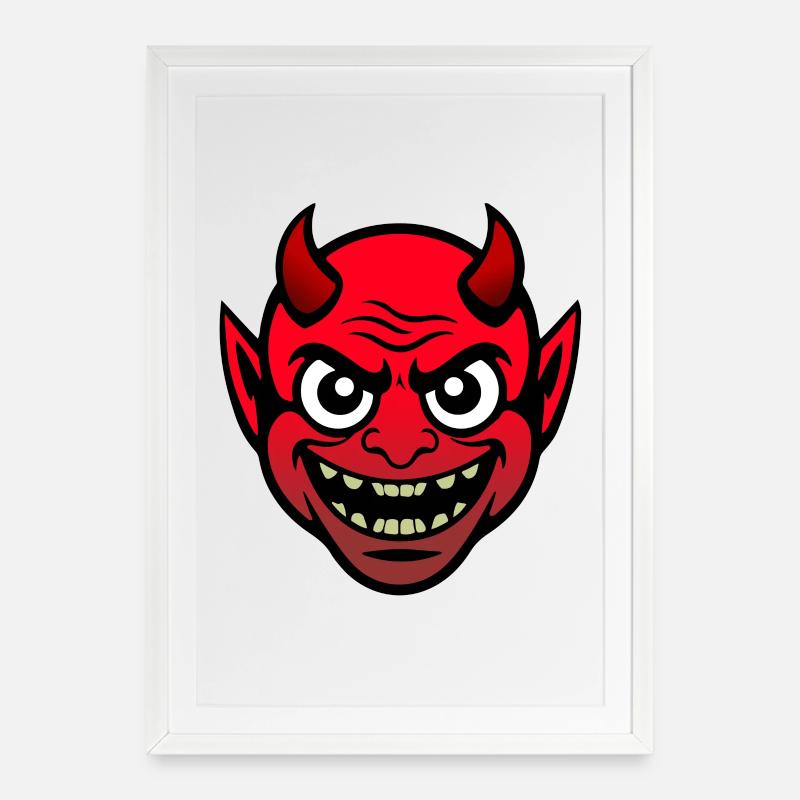 Devil - Framed poster (49 × 69 cm) - white