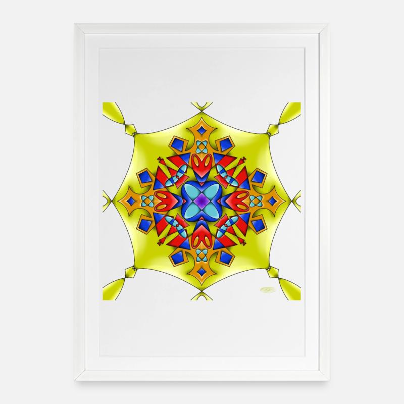 Art design 2 - Gerahmtes Poster (49 × 69 cm) - Weiß