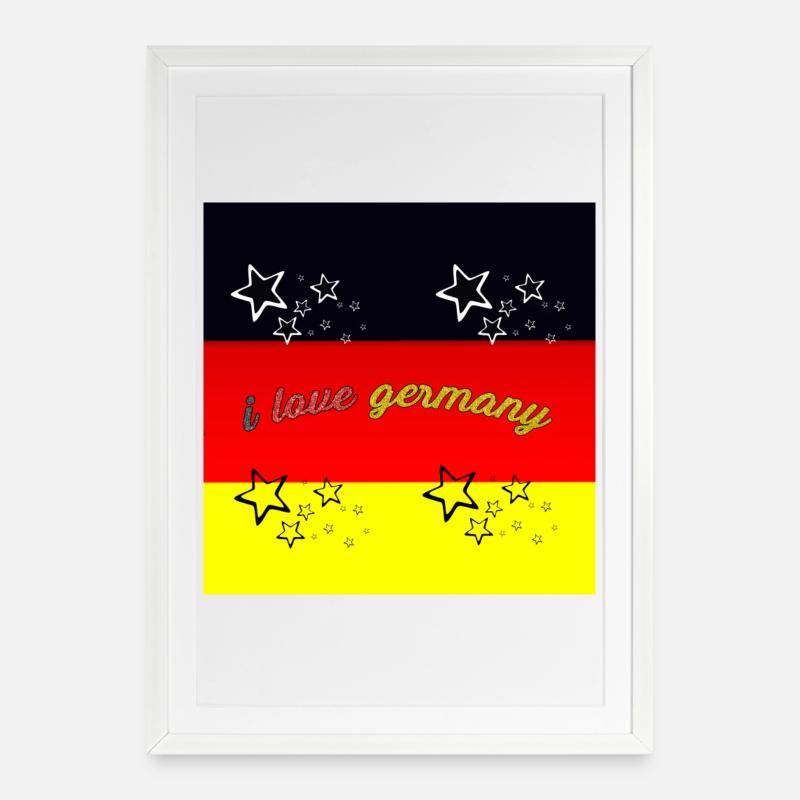 i love germany - Framed poster (49 × 69 cm) - white