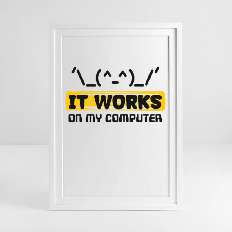 Coden Skripting Computerfreak Developer Statement Gerahmtes Poster (49 × 69 cm)