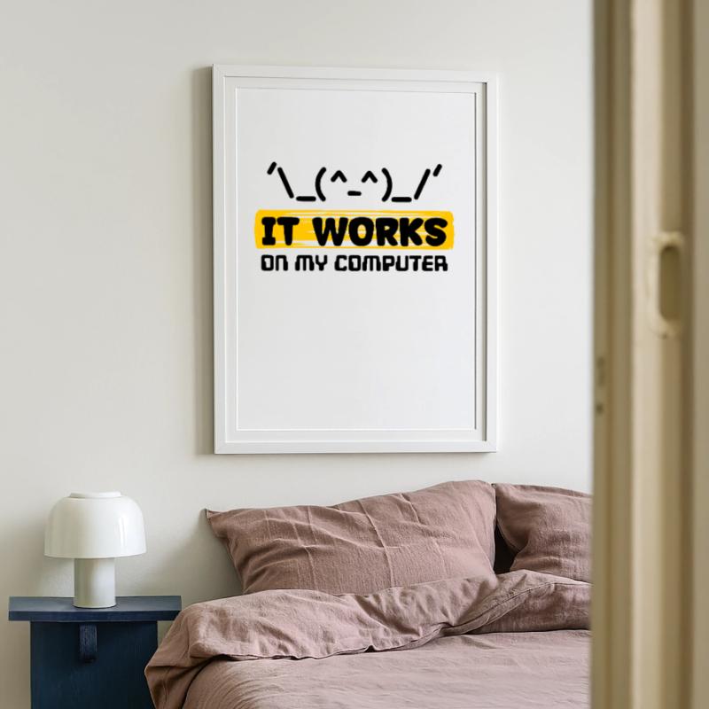 Coden Skripting Computerfreak Developer Statement Gerahmtes Poster (49 × 69 cm)