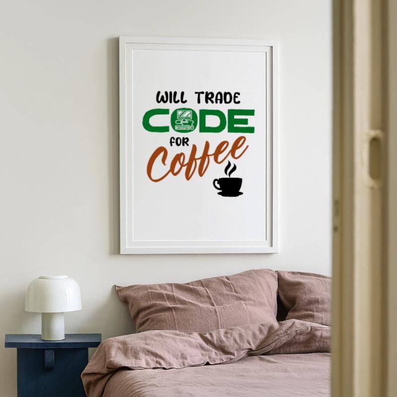 Développeur de déclaration de code Computerfreak Informatik Affiche encadrée (49 × 69 cm)