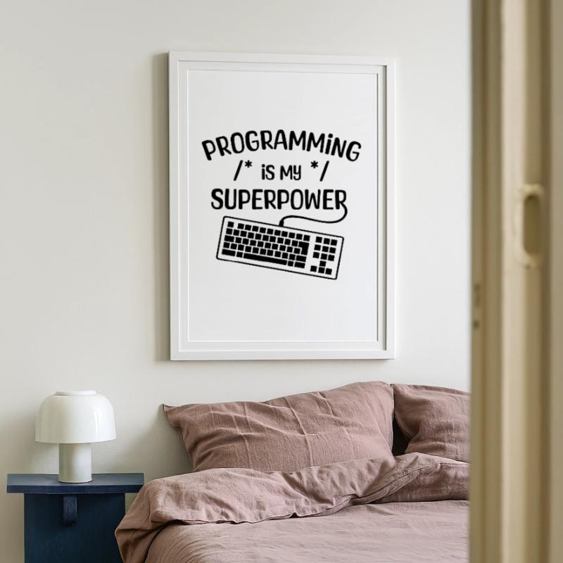 Computer Freak Statement Developer Programmer Framed poster (49 × 69 cm)