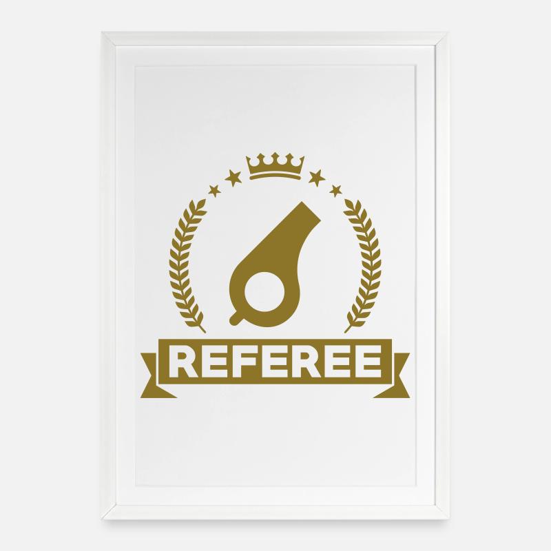 Referee - Schiedsrichter Arbitre - Sport - Match - Affiche encadrée (49 × 69 cm) - blanc
