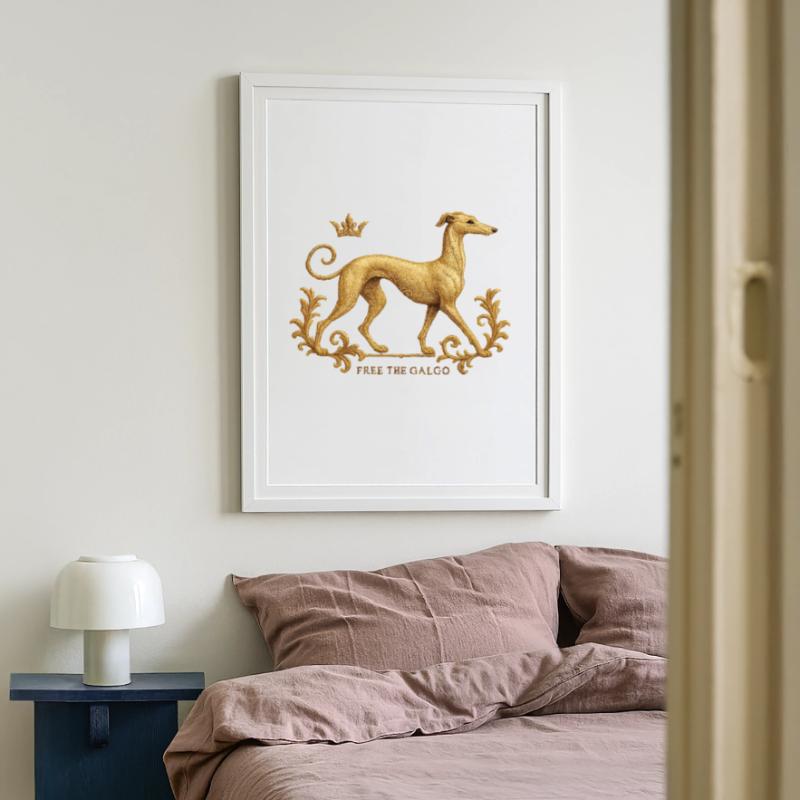 Libérez le Galgo - Broderie n°01 Affiche encadrée (49 × 69 cm)
