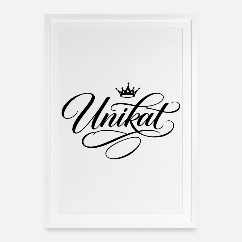 Couronne unique - Affiche encadrée (49 × 69 cm) - blanc