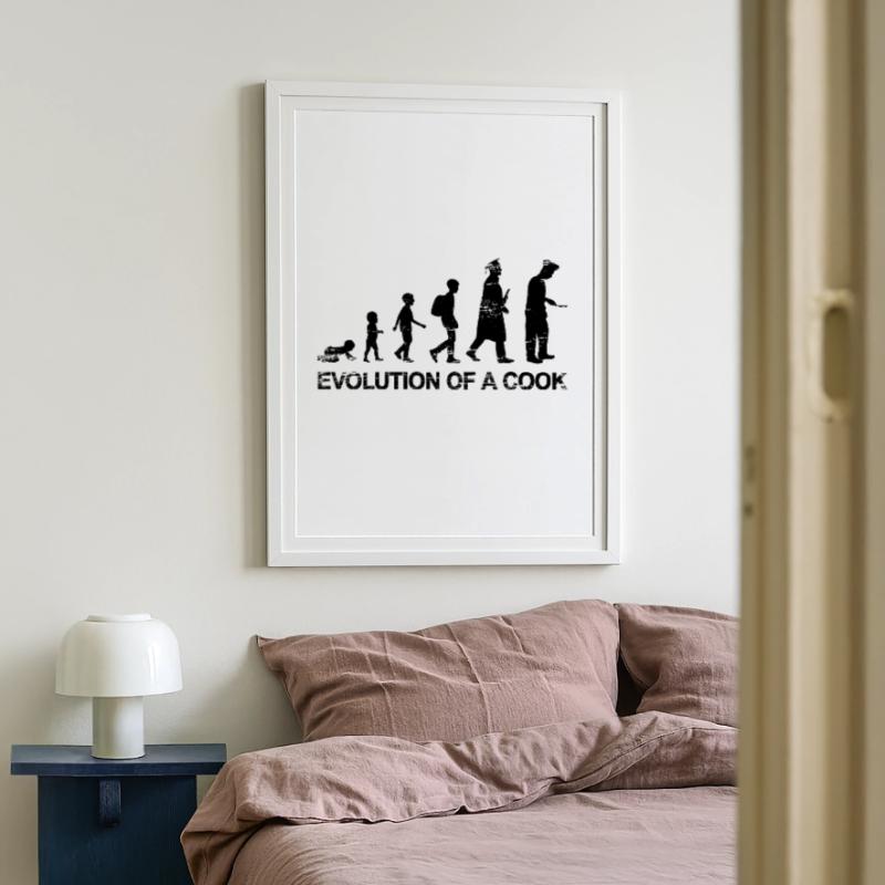 Évolution du chef Affiche encadrée (49 × 69 cm)