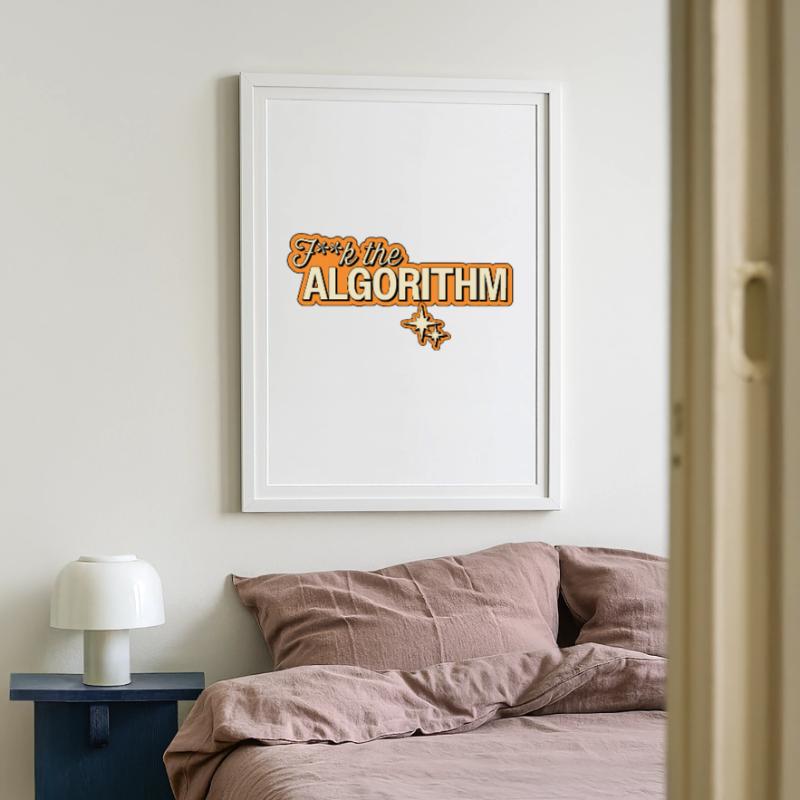 Fk the Algorithm – Digital Rebellion Framed poster (49 × 69 cm)
