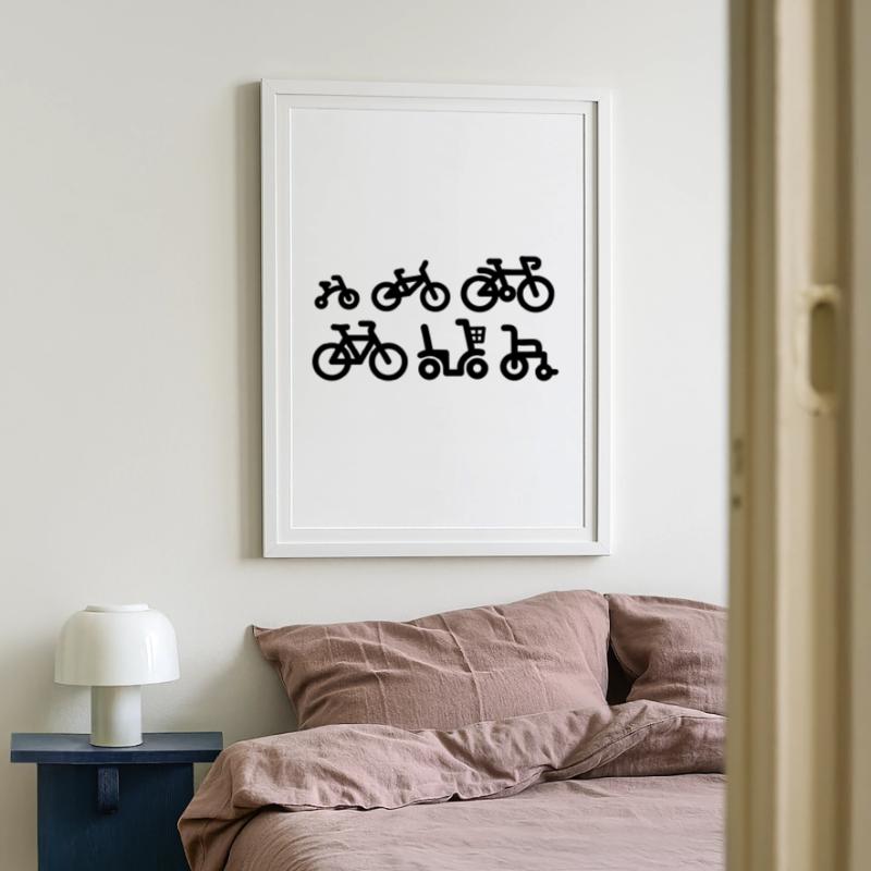 Evolution vélo de course cyclisme vélo de course Affiche encadrée (49 × 69 cm)