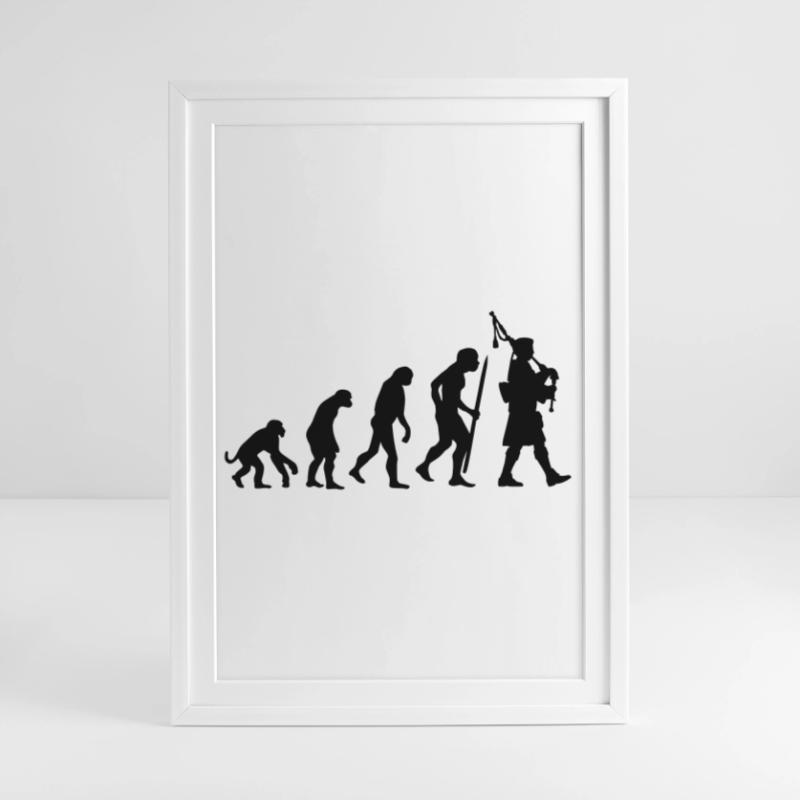 Evolution Pipebag Framed poster (49 × 69 cm)