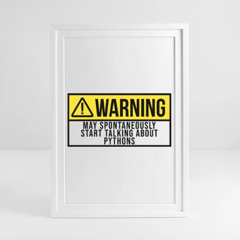 Python Gerahmtes Poster (49 × 69 cm)