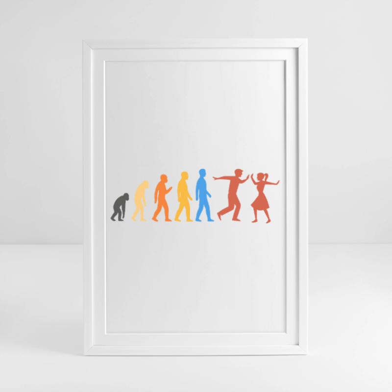 Danse Swing - Le plus haut niveau d’évolution Affiche encadrée (49 × 69 cm)
