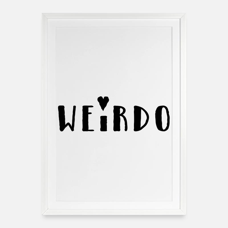 Hurluberlu - Affiche encadrée (49 × 69 cm) - blanc