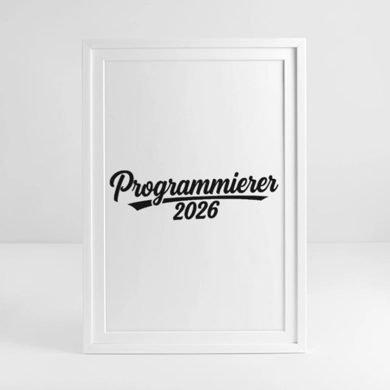 Programmeur 2026 – Conception de codage Affiche encadrée (49 × 69 cm)