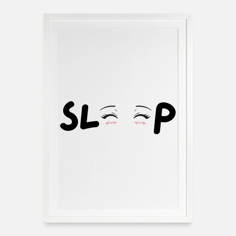 Pastel eyes and pink cheeks - Framed poster (49 × 69 cm) - white