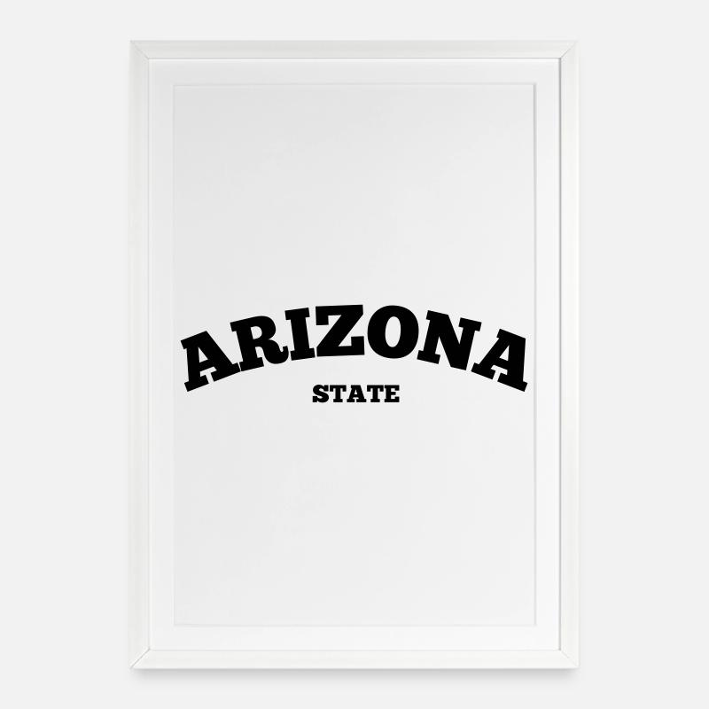 Arizona State - Framed poster (49 × 69 cm) - white
