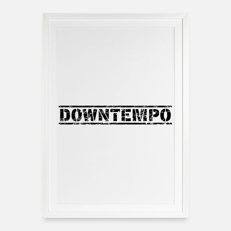 Downtempo - Framed poster (49 × 69 cm) - white