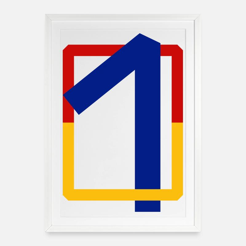 Ten angular - Framed poster (49 × 69 cm) - white
