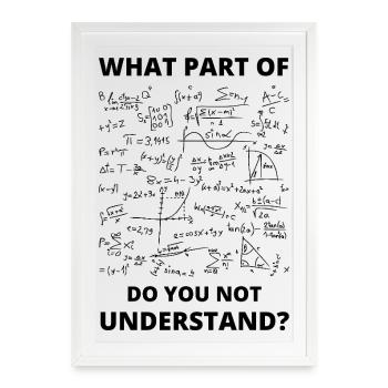 Professeur de mathématiques Professeur de mathématiques Mathématicien - Affiche encadrée (49 × 69 cm) - blanc - Devant