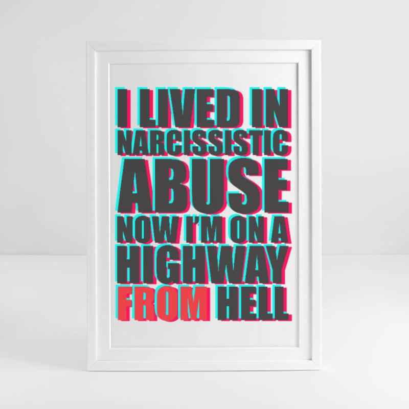 Conception de message de protestation de texte en gras Affiche encadrée (49 × 69 cm)