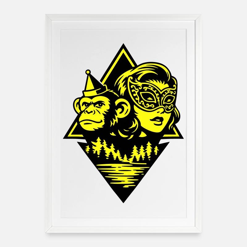 Pulp Duo - Framed poster (49 × 69 cm) - white