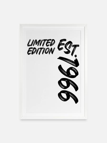 Limited Edition Est. 1966 - Gerahmtes Poster (49 × 69 cm) - Weiß