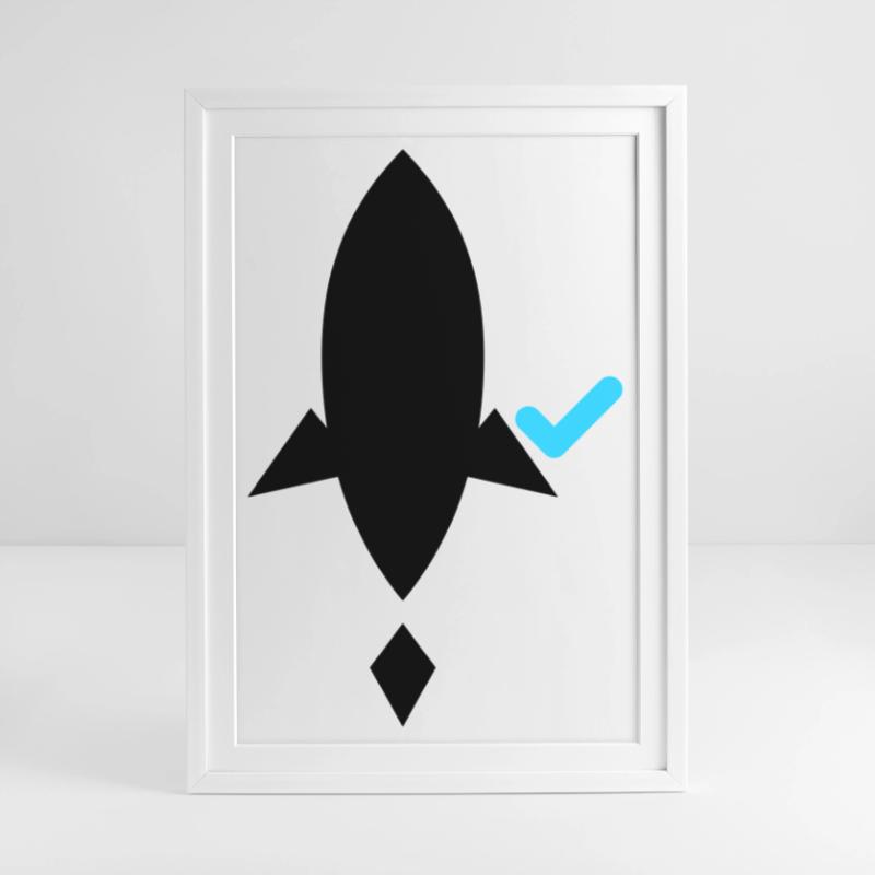 Ship it (after tests pass) – Developer CI/CD Gerahmtes Poster (49 × 69 cm)