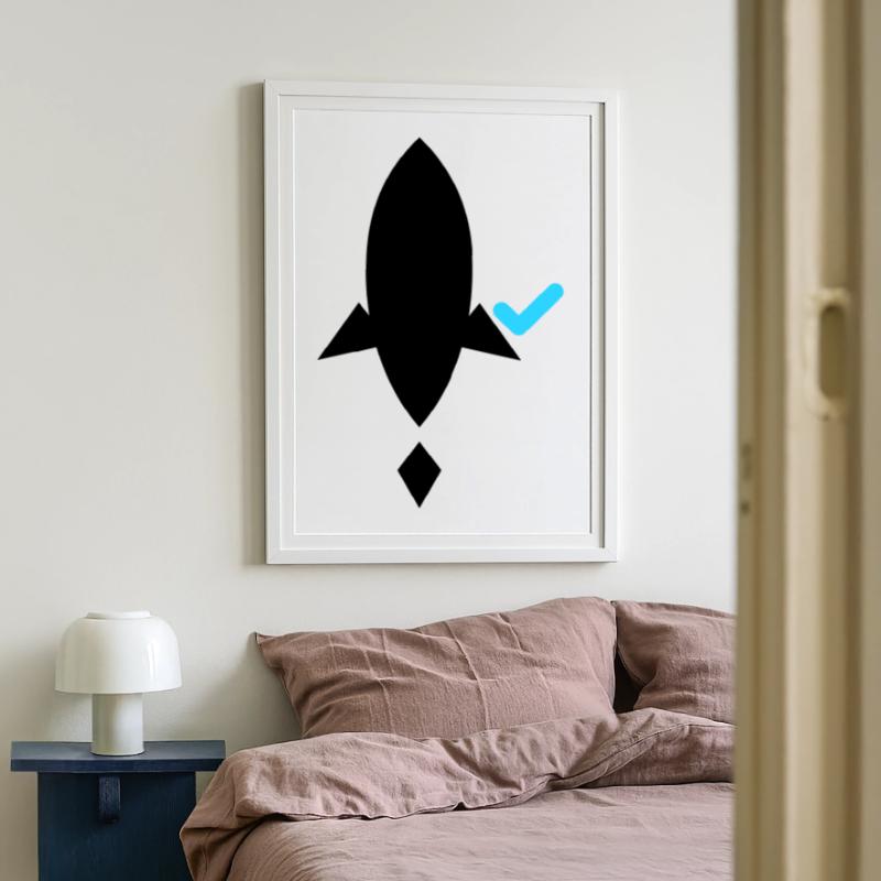 Ship it (after tests pass) – Developer CI/CD Gerahmtes Poster (49 × 69 cm)