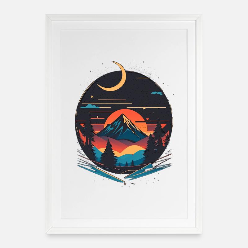 Aventure - Affiche encadrée (49 × 69 cm) - blanc