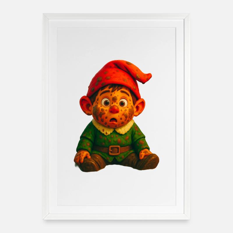 Kobold - Gerahmtes Poster (49 × 69 cm) - Weiß