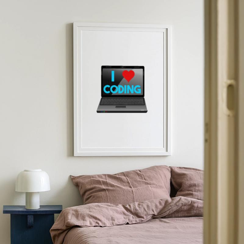 Programmieren, Programmierer, Informatiker Gerahmtes Poster (49 × 69 cm)